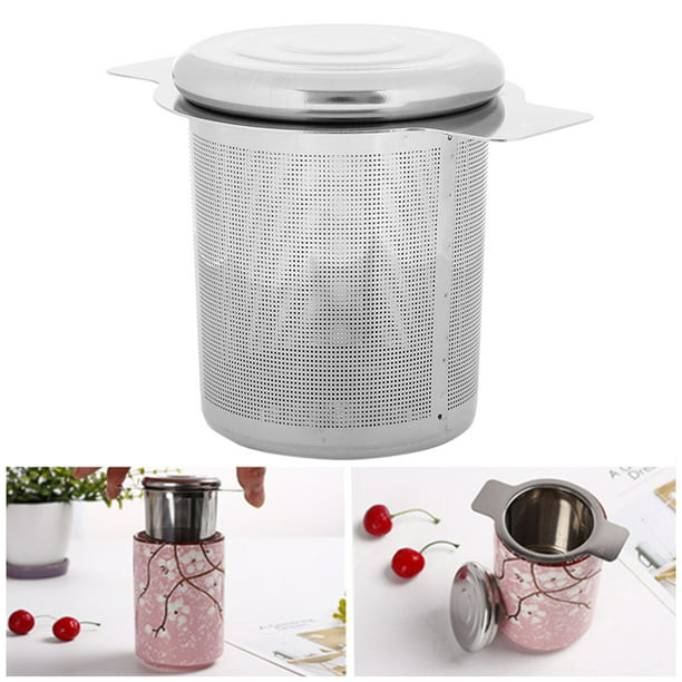 Tea Infuser Stainless Steel with Lid as Drip Tray Brew Mug Tea Strainer Economic